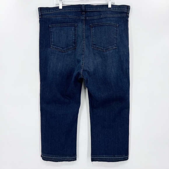 Veronica Beard Carolyn High-Rise Baby Boot Crop Tuxedo Stripe Jeans Plus Size 22 - Picture 4 of 11